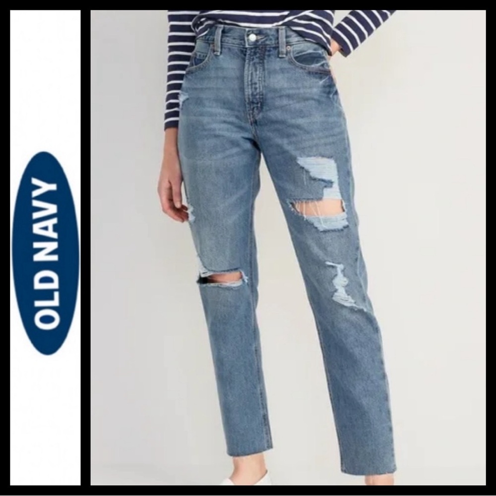 Old Navy High Rise Slouchy Straight Jeans